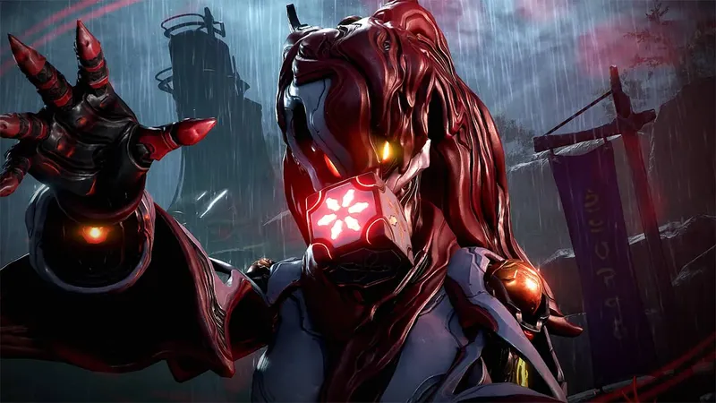 Combat Warframe contre des Infestés où le compagnon doit ramasser le butin et survivre