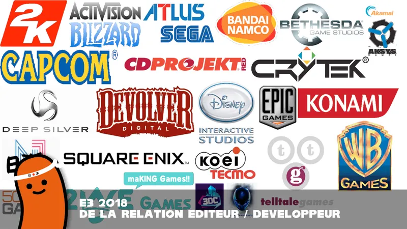 Les principaux studios de jeux vidéo au niveau mondial