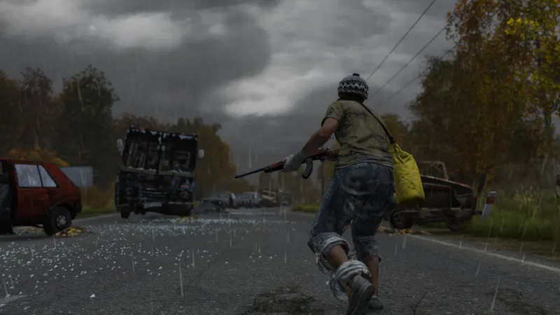 Personnage de DayZ en déplacement dans le monde, visuel officiel accompagnant la gestion de l’eau et de l’énergie