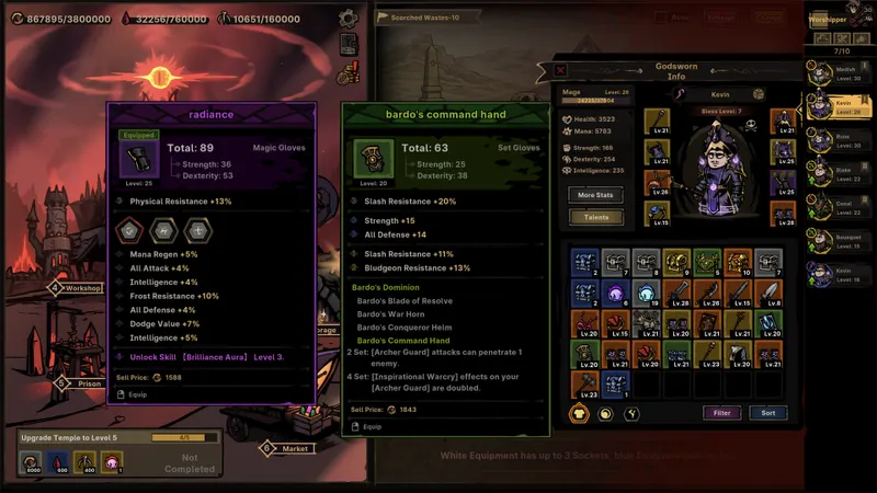 Path of Idle : Old Gods Rising, capture officielle d’une scène de jeu