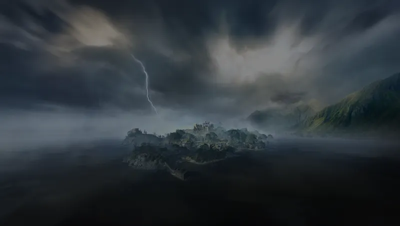Vue large de Midsummer Isle dans Atomfall Wicked Isle