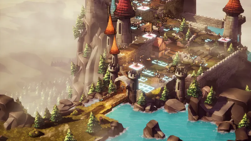Calame trailer montrant une forteresse et une carte de combat tactique en hauteur