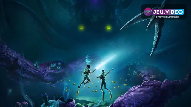 Subnautica 2 date de sortie avec deux plongeurs dans un océan alien
