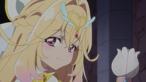 Star Detective Precure trailer avec les héroïnes dans un jardin fleuri