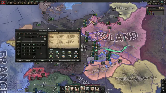 HOI IV bêta montrant une carte stratégique de Hearts of Iron IV