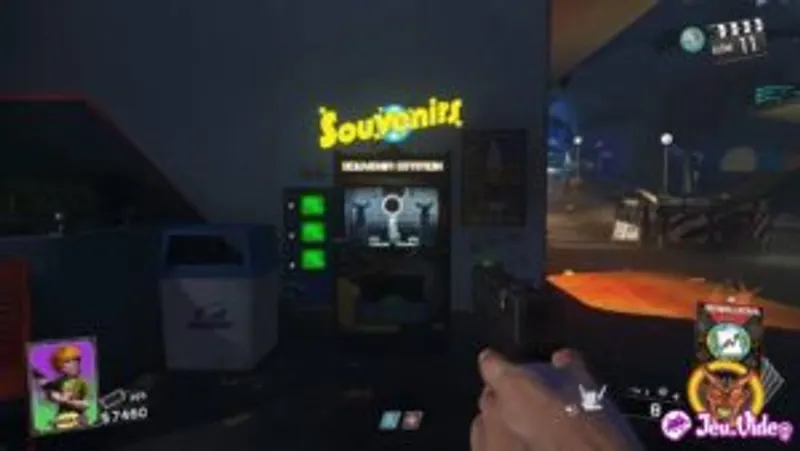 Une des nombreuses machines à souvenir présente dans la carte