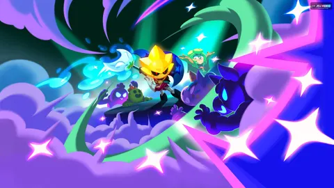 Visuel officiel Brawl Stars représentant plusieurs Brawlers à améliorer selon les ressources disponibles.