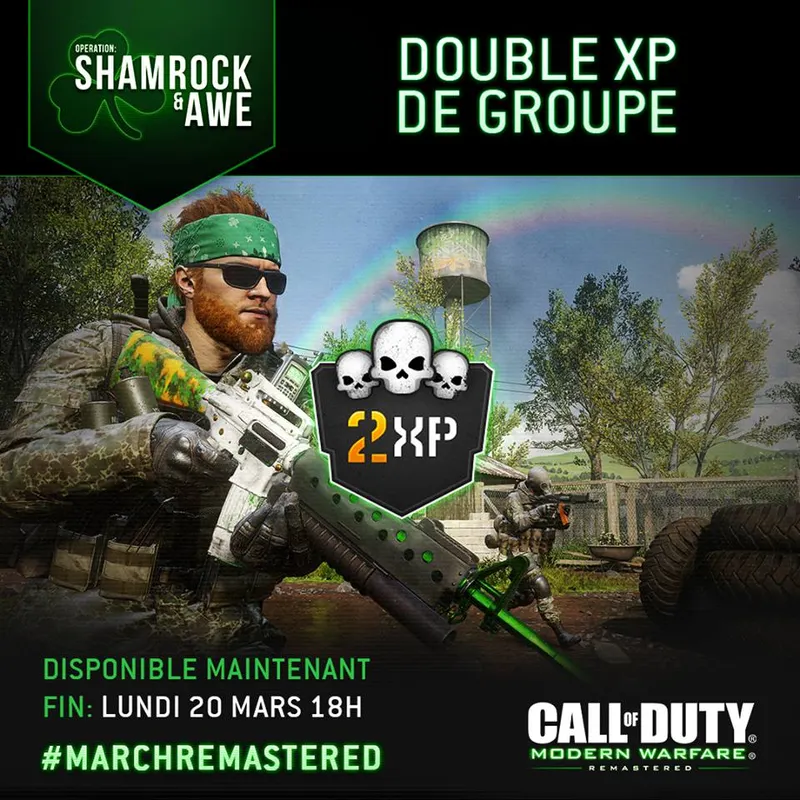 Profitez du double EXP en jouant avec vos amis ! Saint Patrick