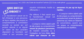 définition juridique du harcèlement sexuel dans le guide Women in Games France sur le sexisme