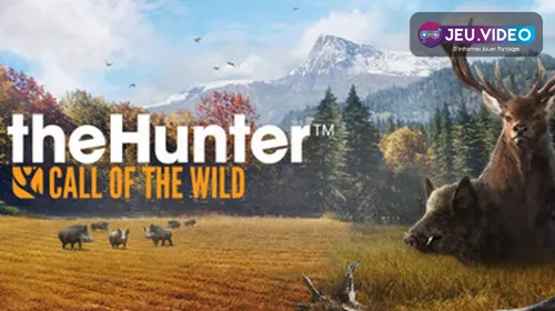 Official theHunter Call of the Wild artwork with a hunter observing a deer in an open reserve.
