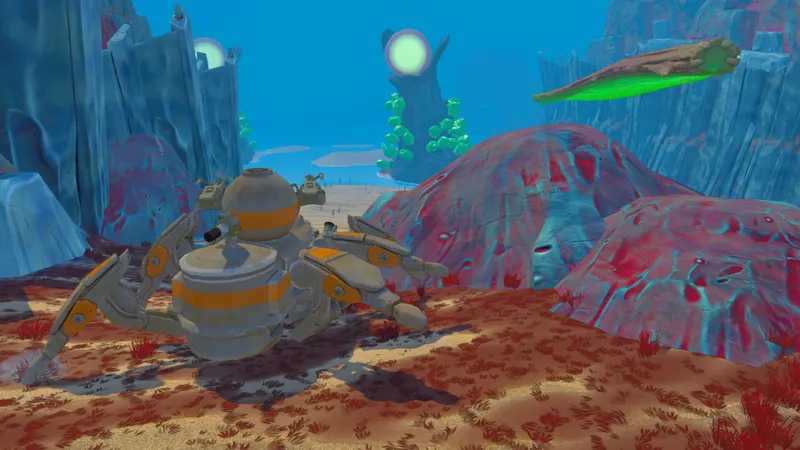 CRAWLER : mécha VR et ennemis extraterrestres dans une scène officielle