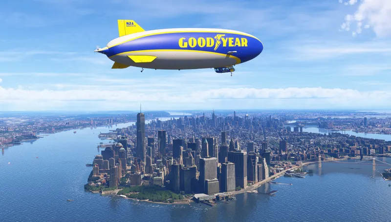 Le Goodyear Blimp vu de près dans Microsoft Flight Simulator 2024