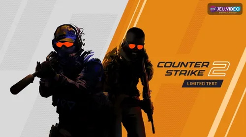 Bannière officielle de Counter-Strike 2 avec deux opérateurs, utilisée pour un guide de réglages FPS, viseur et latence