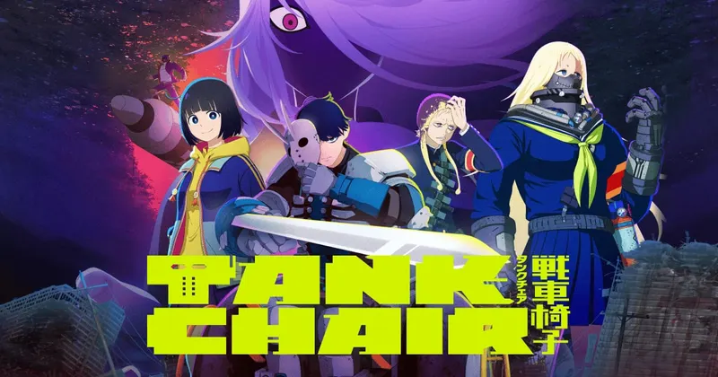 Tank Chair showing Nagi and Shizuka in a science-fiction setting