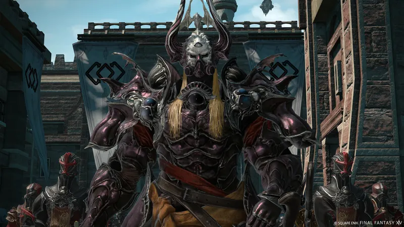 Groupe de joueurs de FINAL FANTASY XIV Online affrontant un boss dans une instance, exemple de placement et de coopération