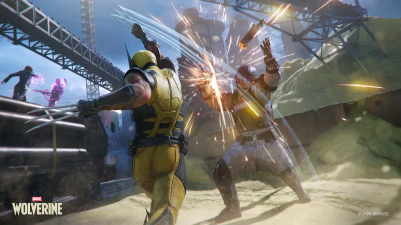 Logan et Jean Grey affrontant les Reavers dans le trailer officiel PS5