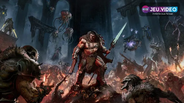 DOOM The Dark Ages Revelations key art officiel avec le Slayer et la Chain Spear