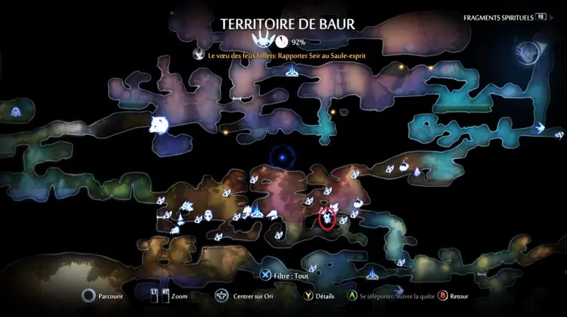 Ori and the Will of the Wisps quête "de main en main" étape 11