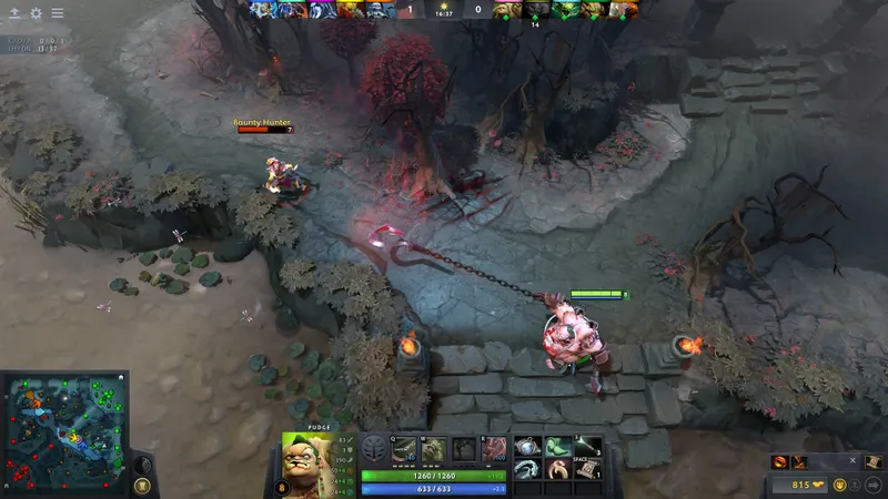 Héros de Dota 2 utilisant leurs compétences en combat