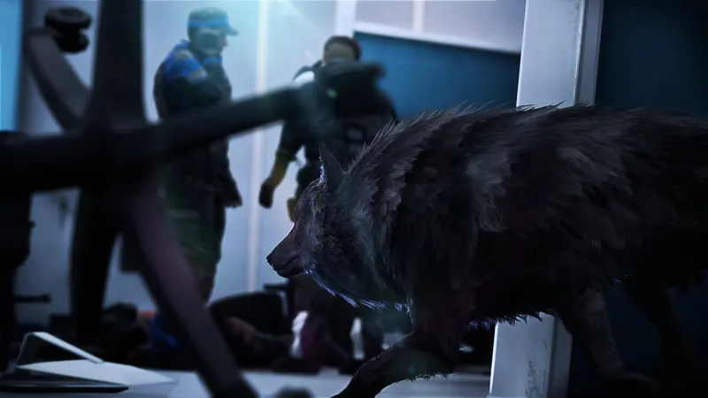 Cahal dans une zone sombre de Werewolf Earthblood où un build défensif aide en combat prolongé