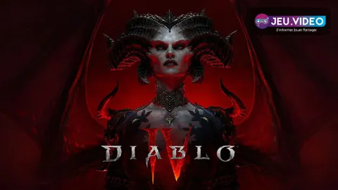 Visuel officiel de Diablo IV montrant l’univers sombre de Sanctuaire pour un Sorcier en progression.