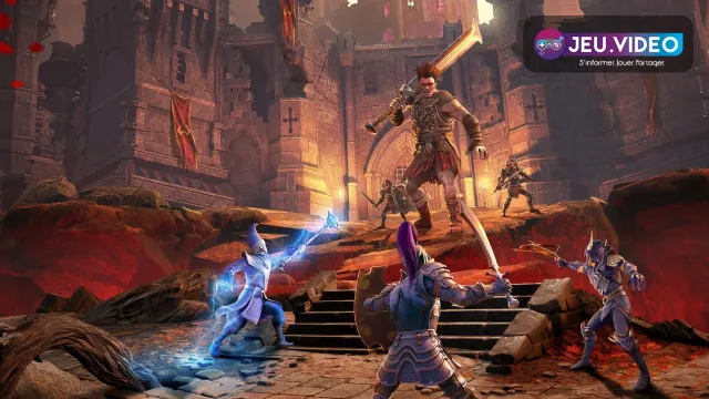 RuneScape Dragonwilds roadmap avec heros face au dragon sur Ashenfall