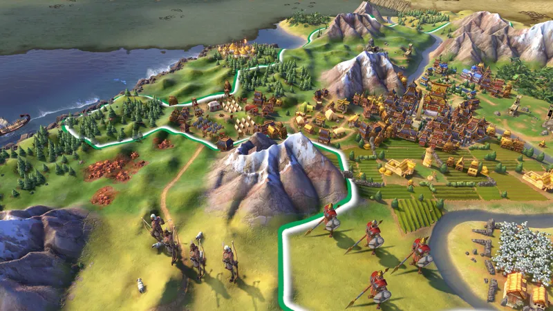 Merveille de Civilization VI construite au milieu d’un empire pour comparer son coût à celui d’un colon ou d’un district