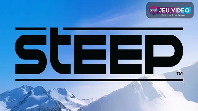 Visuel officiel de Steep montrant un rider en combinaison rouge descendant une pente enneigée, représentant la version PC vendue sur Steam.