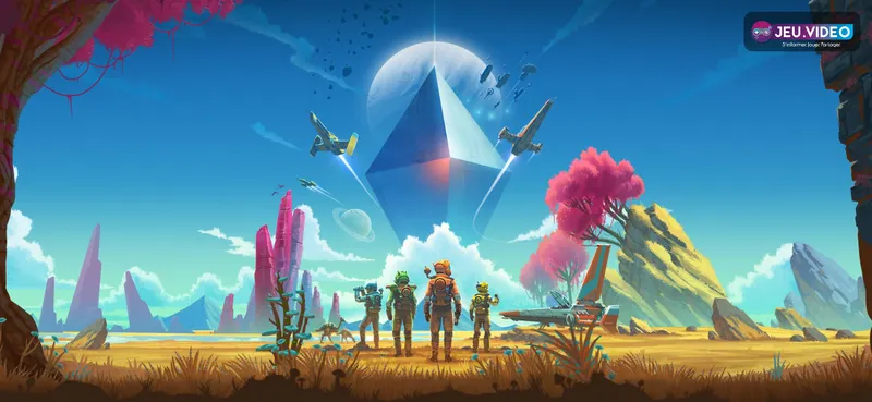 Visuel officiel de No Man's Sky associé aux notes de mise à jour 6.45