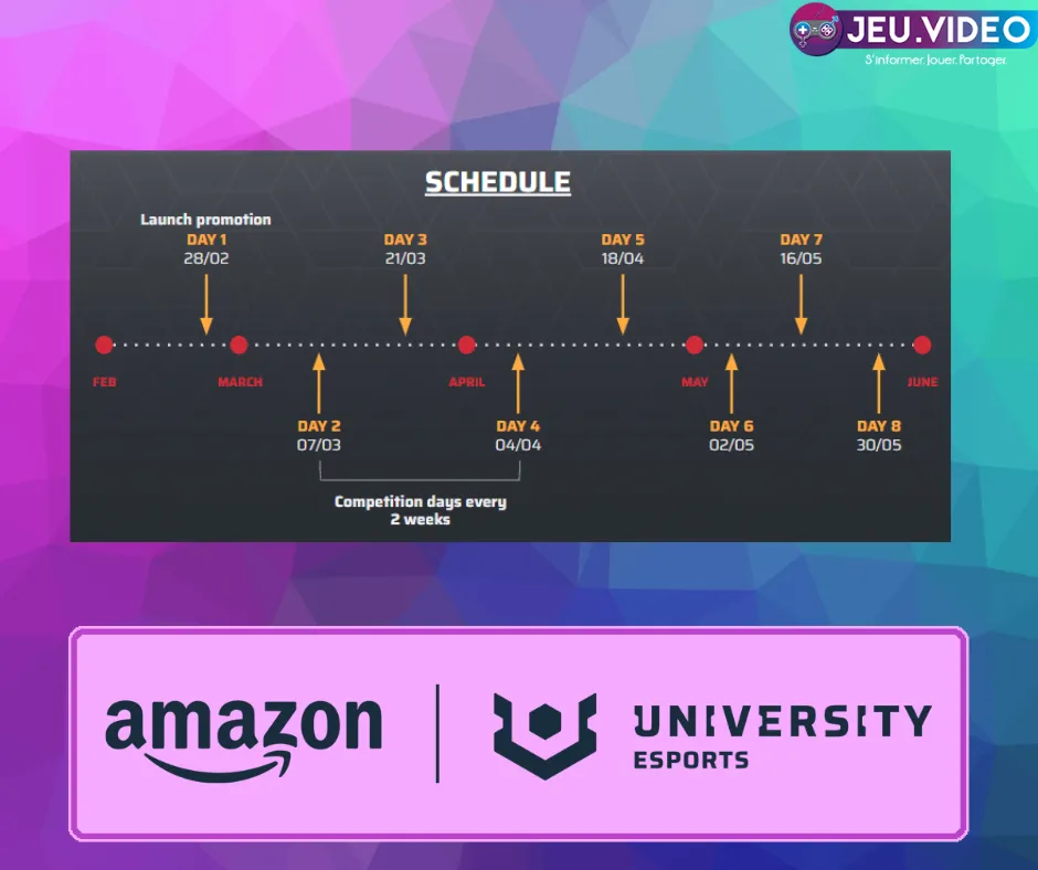 Schedule Calendrier Amazon University Esports