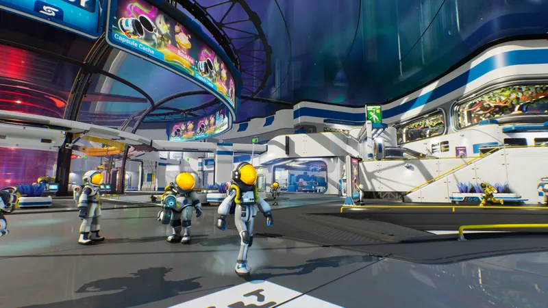 STARSEEKER avec des astronautes et des outils dans un environnement extraterrestre