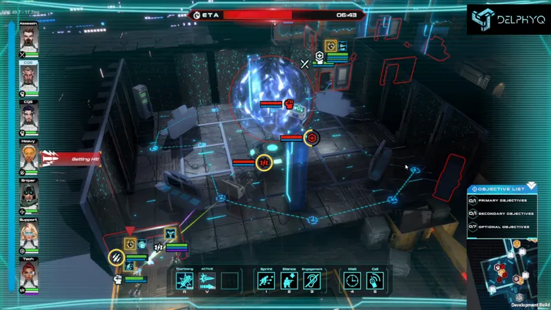 Le joueur définit les points par lesquels l'unité doit passer à l'intérieur de la pièce.