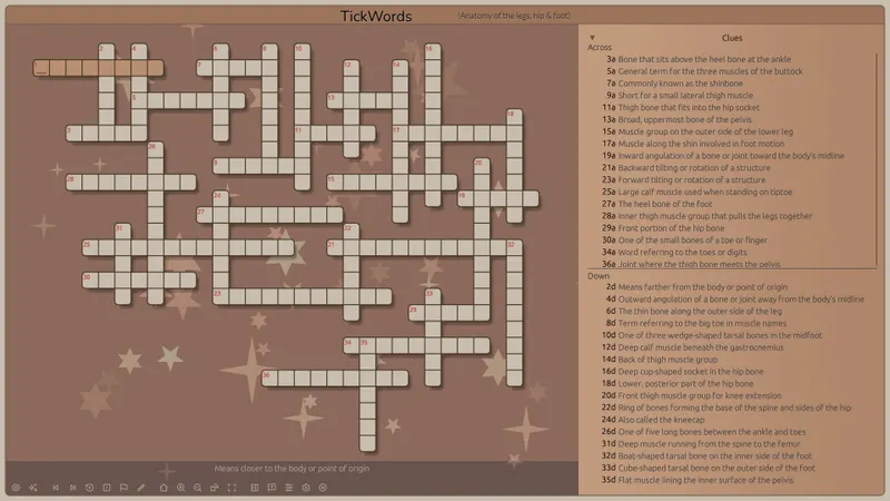 TickWords: contenido y progresión en torno a los crucigramas personalizados