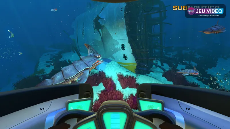 Poste de pilotage sous-marin de Subnautica utilisé pour préparer une expédition Cyclops vers les biomes profonds