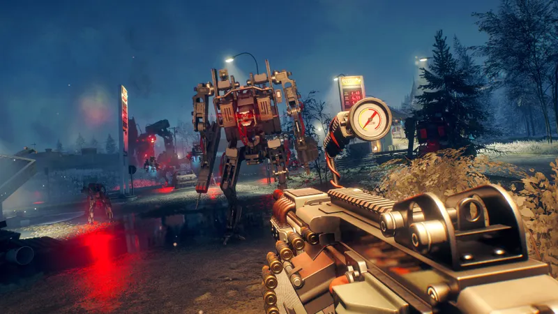 Personnage de Generation Zero équipé pour une rencontre contre des machines, avec un arsenal adapté à plusieurs distances