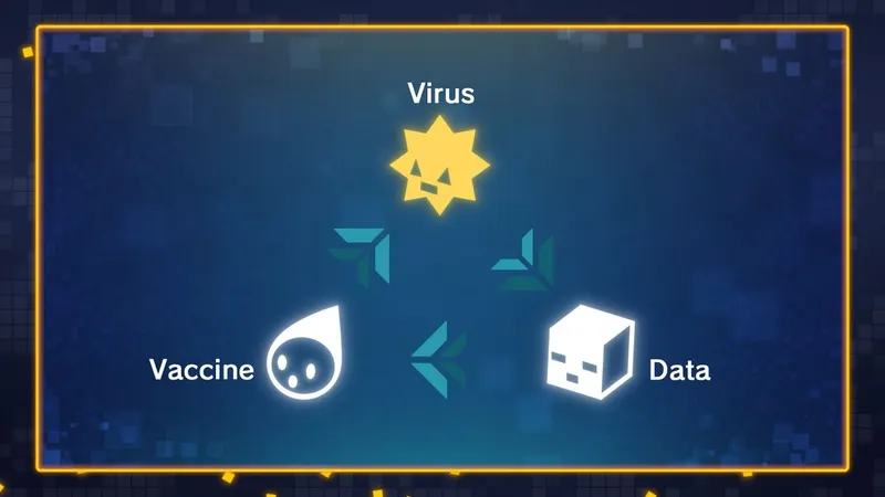 Schéma officiel de Digimon Story Time Stranger avec le triangle Virus Vaccine Data