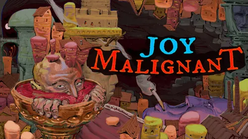 Official Joy Malignant cover art depicting the surreal and dark world of Visceria.