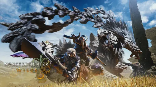 Monster Hunter Wilds montrant une chasse en environnement ouvert, visuel officiel Steam