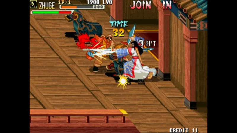 Official IGS Classic Arcade Collection screenshot showing gameplay context for step 1 of this player guide