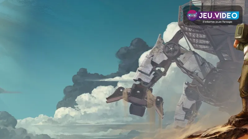 SAND test PC avec les raiders devant un Trampler géant dans le désert
