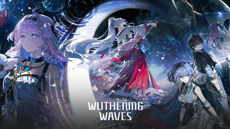 Visuel officiel de Wuthering Waves avec plusieurs Résonateurs pour organiser les Echoes et les ressources
