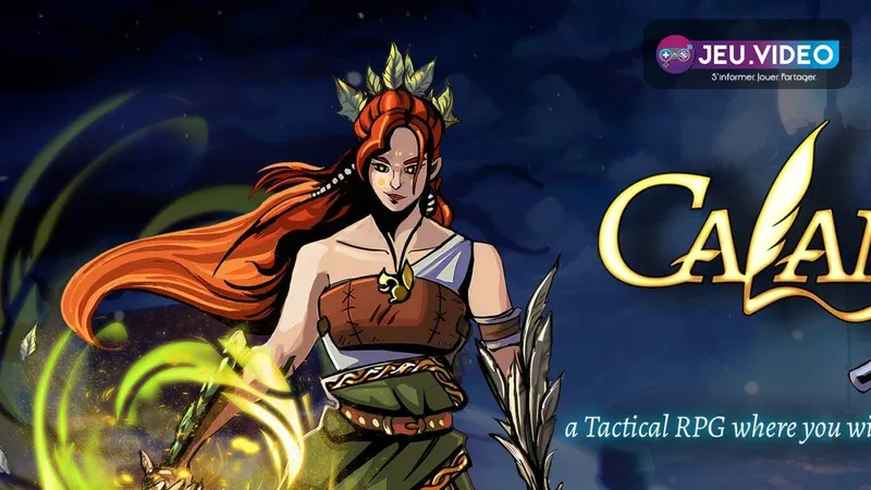 Calame trailer montrant les héros et le logo du RPG tactique de Nextale Games