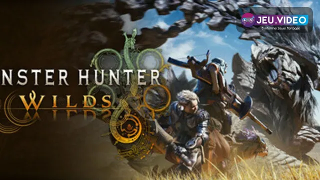 Chasseur de Monster Hunter Wilds devant le logo officiel pour un guide de choix des meilleures armes