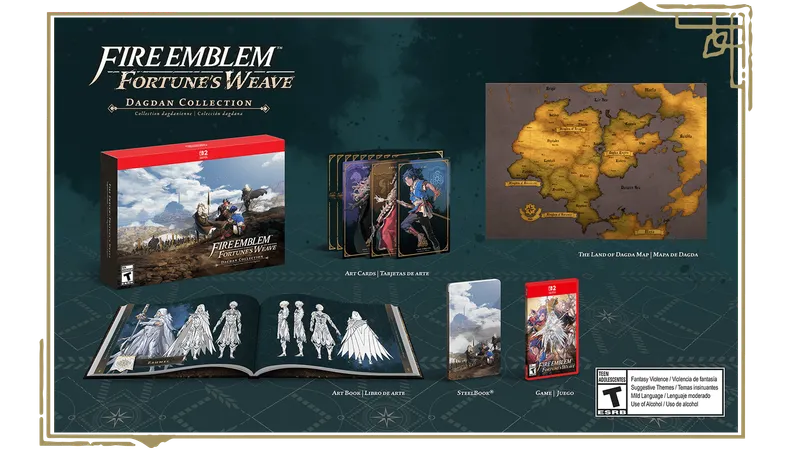 Dagdan Collection de Fire Emblem : Fortune’s Weave avec artbook et carte de Dagda