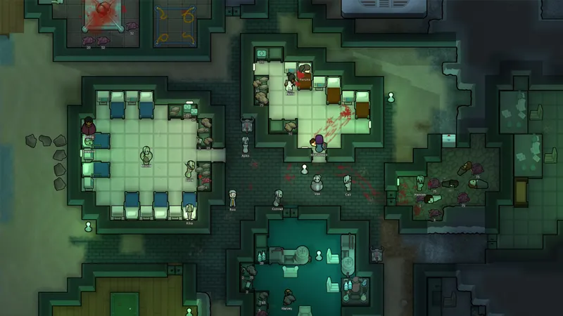 Goules de RimWorld Anomaly près d’une colonie avec menace liée aux choix de recherche