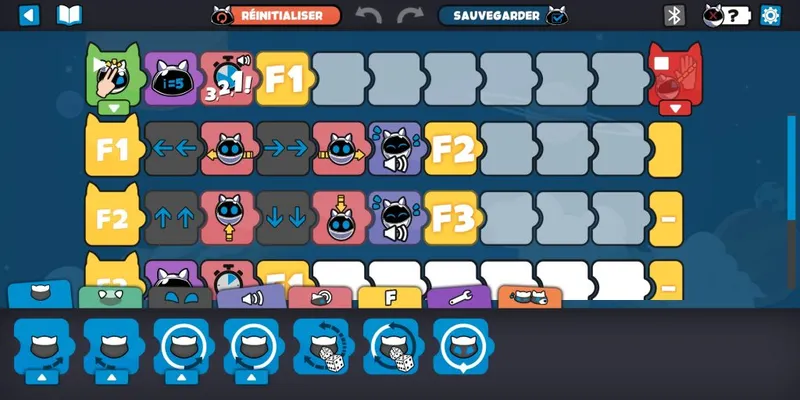 Voici un exemple de programme. Dans celui-ci, Winky montrera une direction avec ses yeux, au joueur de déplacer Winky dans cette direction grâce au gyroscope.