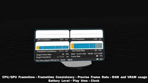 Seamen Performance Overlay : visuel officiel de l’utilitaire VR