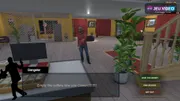 Pizza Shop Simulator montre la pizzeria et son espace de gestion en jeu