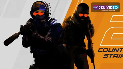 Visuel officiel horizontal de Counter-Strike 2 montrant des joueurs armés dans une rue urbaine