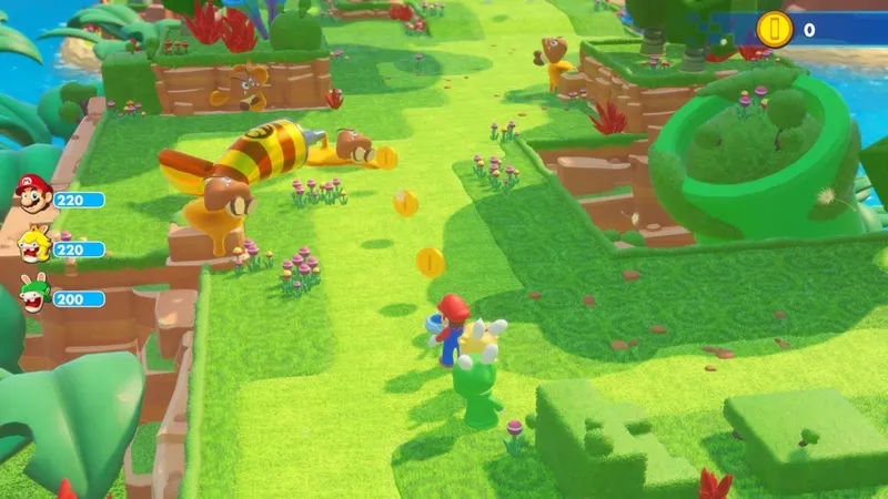 Mario + The Lapins Crétins coins